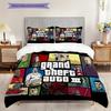 Urban Chaos Crime Bedding (1 * Duvet Cover + 2 * Pillowcase, Without Core) 2D Flat Bedding Set Christmas Birthday Gift Duvet Cover and Pillowcase