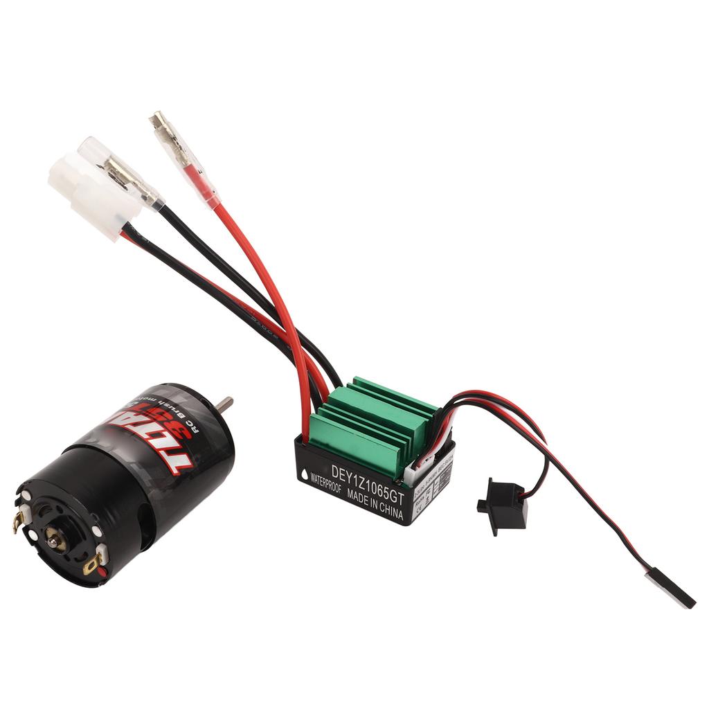 RC Car Brushed Motor ESC 550 Brushed Motor Waterproof 65A Brushed ESC for RC Car Boat 35T