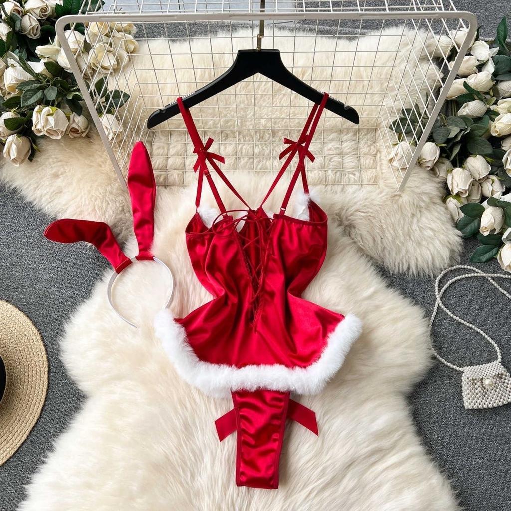 Sexy Christmas Costume Slim Skirt Pure Desire Robe Sweet Dress Babes Midnight Charm Passion Free