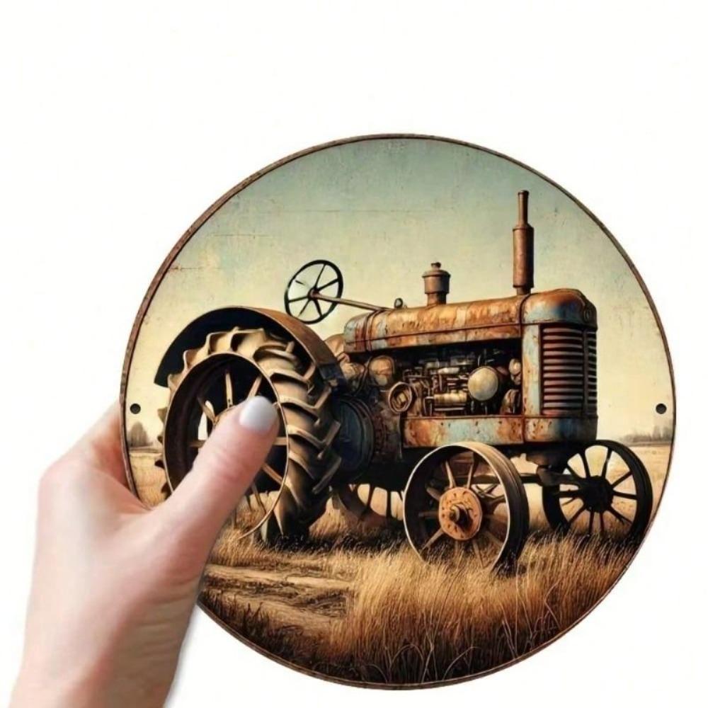 Metal Poster Tractor Rustic Decor Wall Art Vintage Home