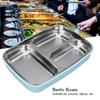 304 Stainless Steel Leakproof Lunch Box 3 Compartment Food Storage Container  For Picnics