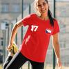 Custom Czech Republic Soccer Jersey: Personalized Name and Number Football T-Shirt