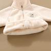 Children Plush Coat Autumn Winter Baby Boys Girls Color Blocked Zipper Long Sleeve Top Kids Casual Warm Jacket Outerwear