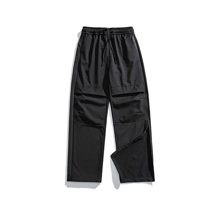 Men Fleece Lined Waterproof Windproof Outdoor Casual Straight Paratrooper Long Pants