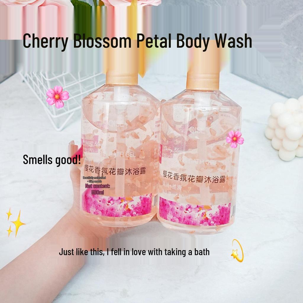 Cherry Blossom & Rose Moisturizing Body Wash, Large Capacity, Long-Lasting Scent, Ideal for Family Use - Trusted Domestic Brand
