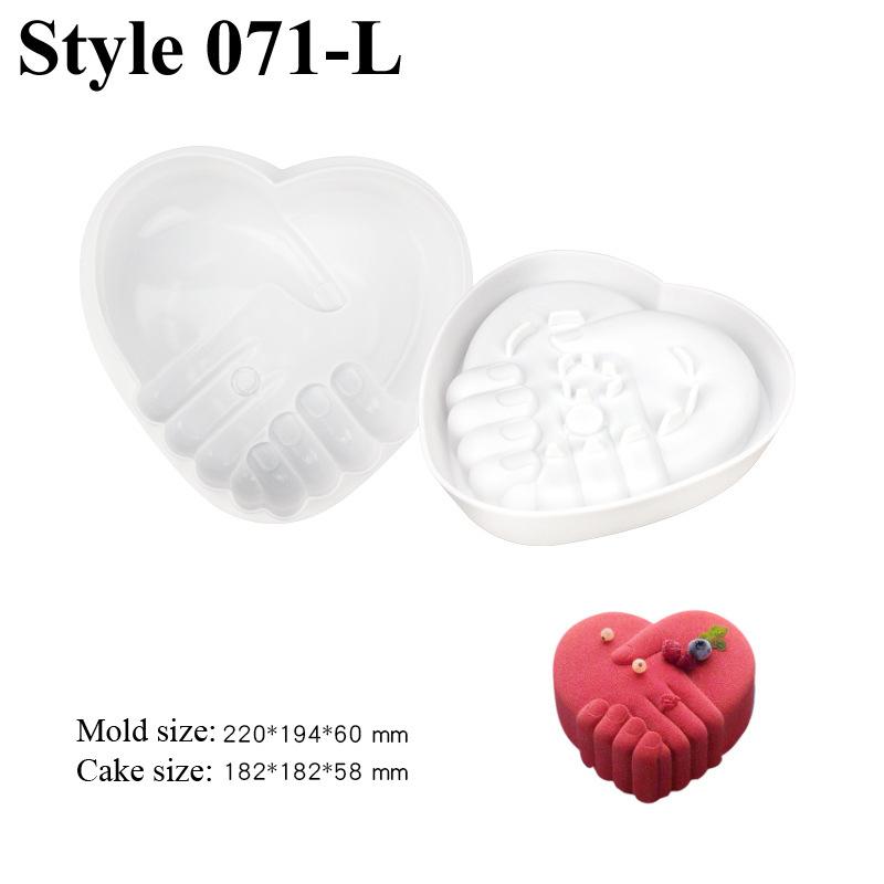 Creative Diy Parent Child Cake Mold Hand In Hand Silicone Mold French Mousse Cake Mold Jelly Chocolate Ice Cream Dessert Mold
