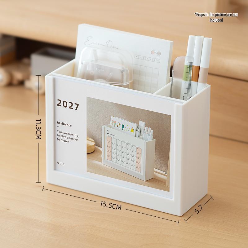 2026 Multi-functional Desk Calendar with Pen Holder and Storage Box