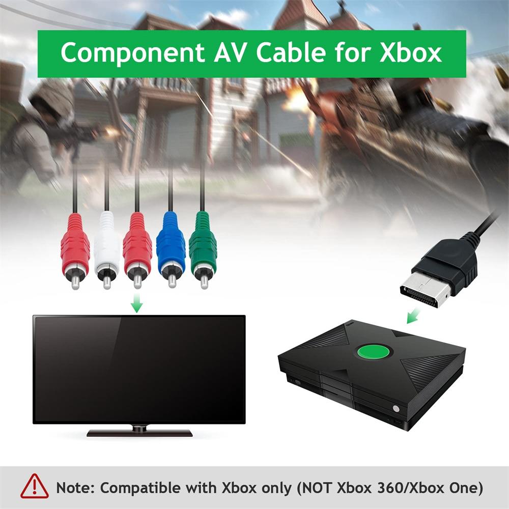 Video Audio HD Cable For Classic original Xbox (NOT For Xbox 360/Slim/360E/ONE)