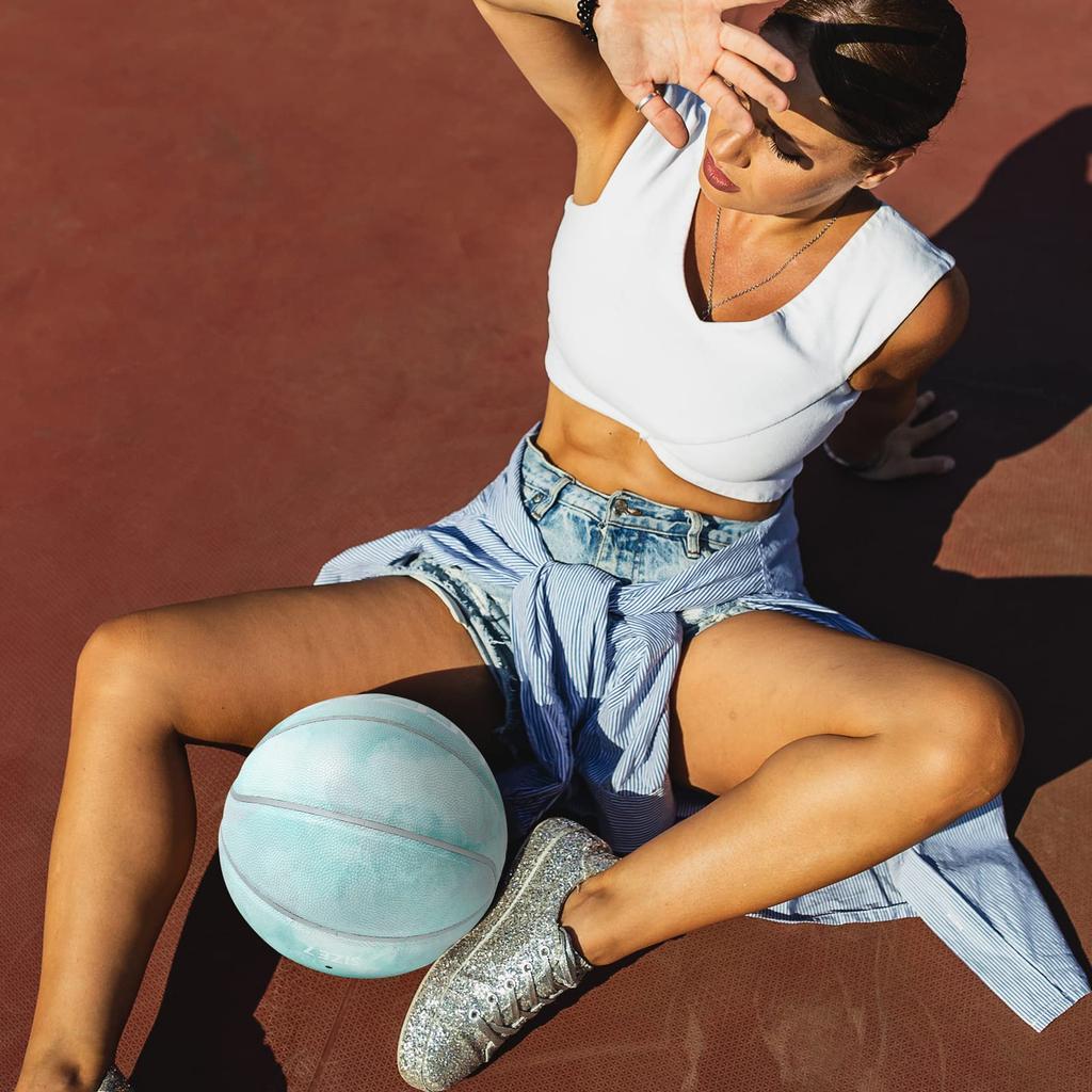 Size Indoor and Practice for School High PU for Indoor and Outdoor Waterproof Basketball, 5, Basketball, Outdoor, Ball, General/university/high