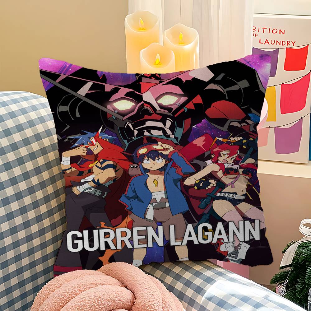 Anime G-Gurren Comics Lagann Pillow Gift Home Office Decoration Pillow Bedroom Sofa Car Cushion CoverPillow Case