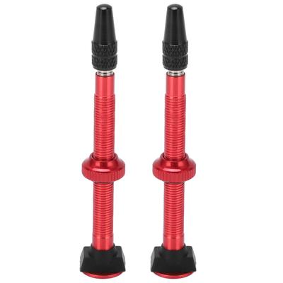 2PCS Valve Stem Tightness No Leakage Corrosion Resistance Silicone Pad Bicycle ValveRed