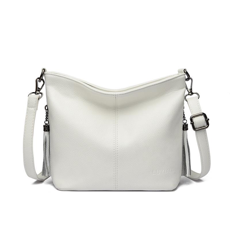 2022 European & American Retro Tassel Soft Leather Crossbody Bag - Casual, Versatile Single Shoulder Handbag for Women