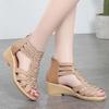 Included Soft Leather Sandals For Women Summer Breathable Casual Mom Shoes With Glitter Details