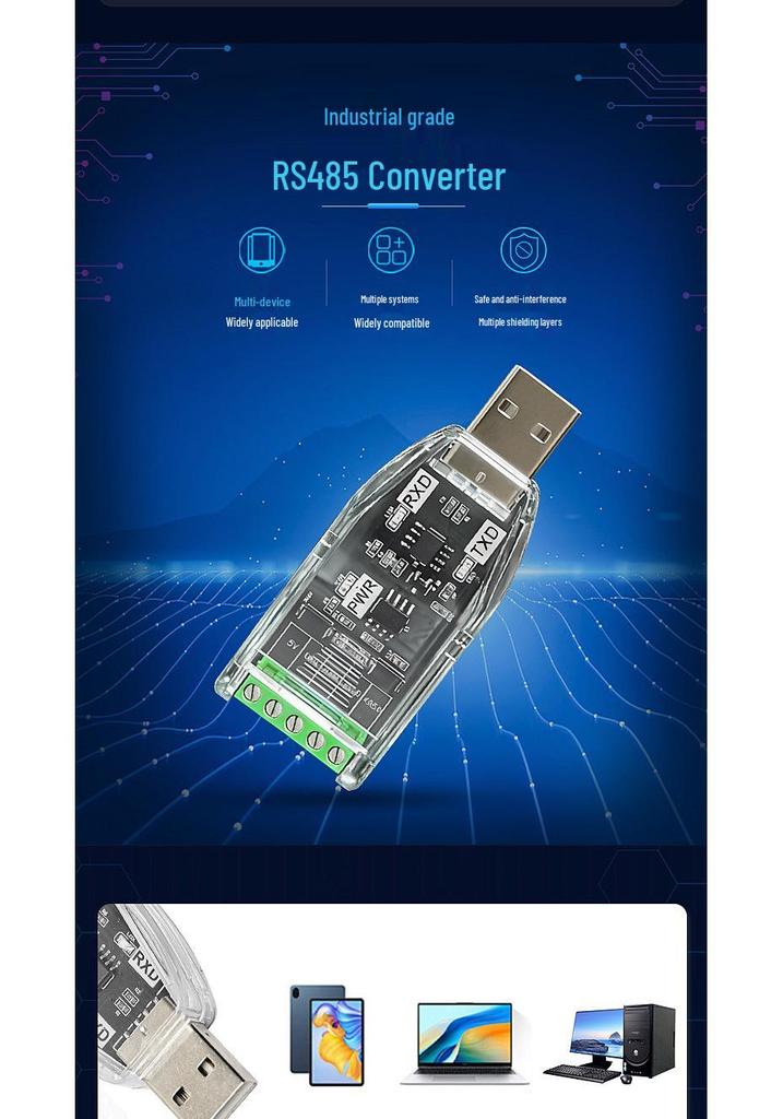 Convertisseur d'Interface de Communication Série USB vers RS485/232/422 pour Ordinateurs Portables