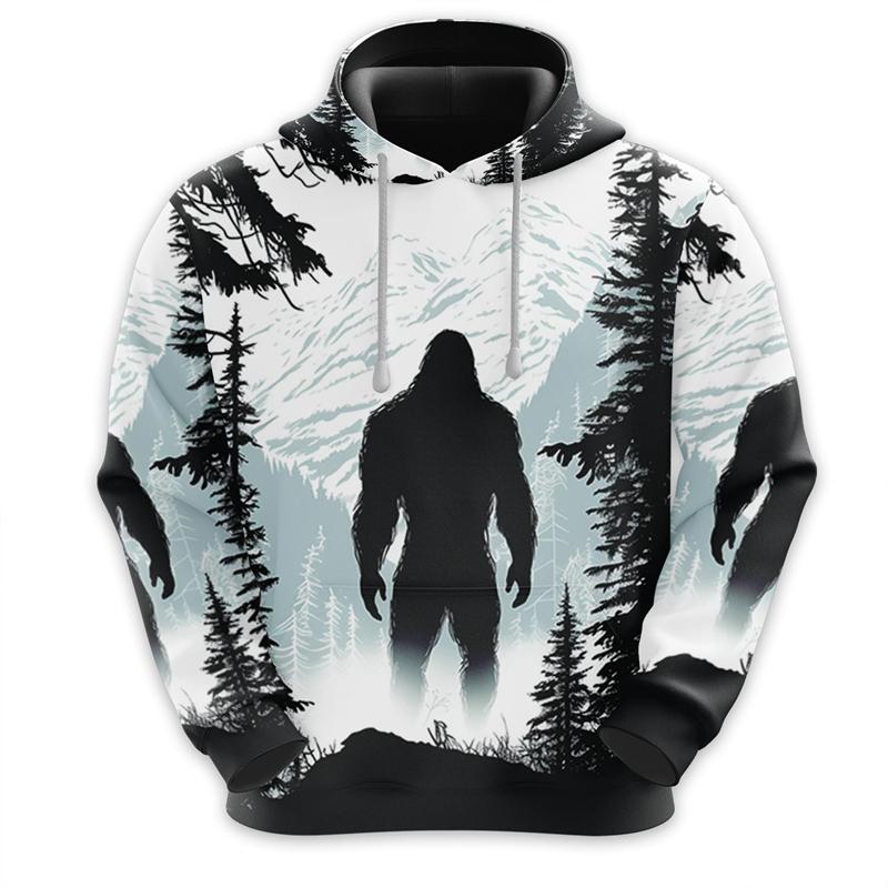 

Толстовки с принтом Bigfoot Love, модные толстовки с капюшоном Sasquatch для мужчин, одежда, спортивный костюм Big Foot для женщин, пуловеры для мальчиков 2000 года S