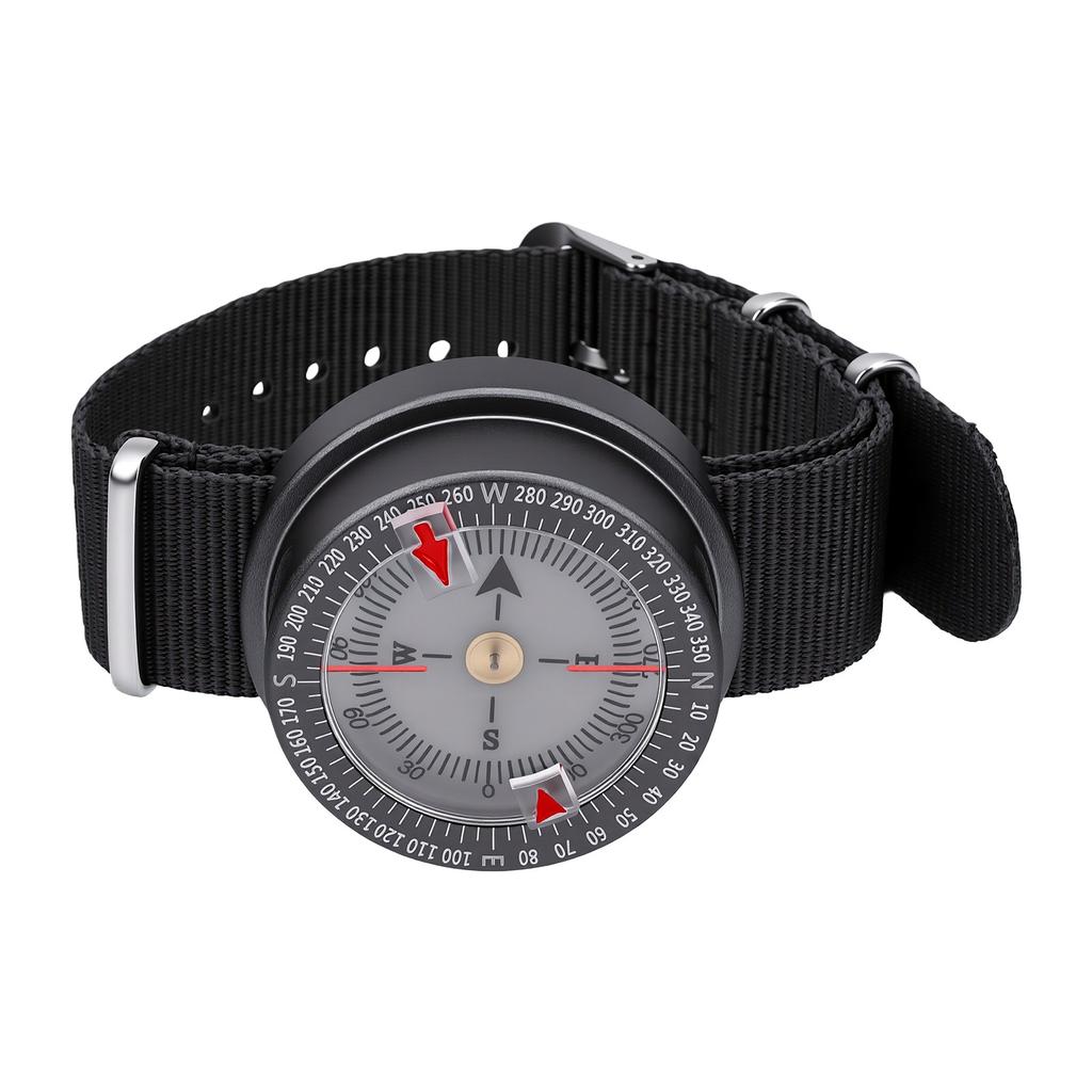 Diving Compass Water Proof Aluminum Alloy Navigation Instrument Night Glow 50M Underwater Navigation Direction Finder