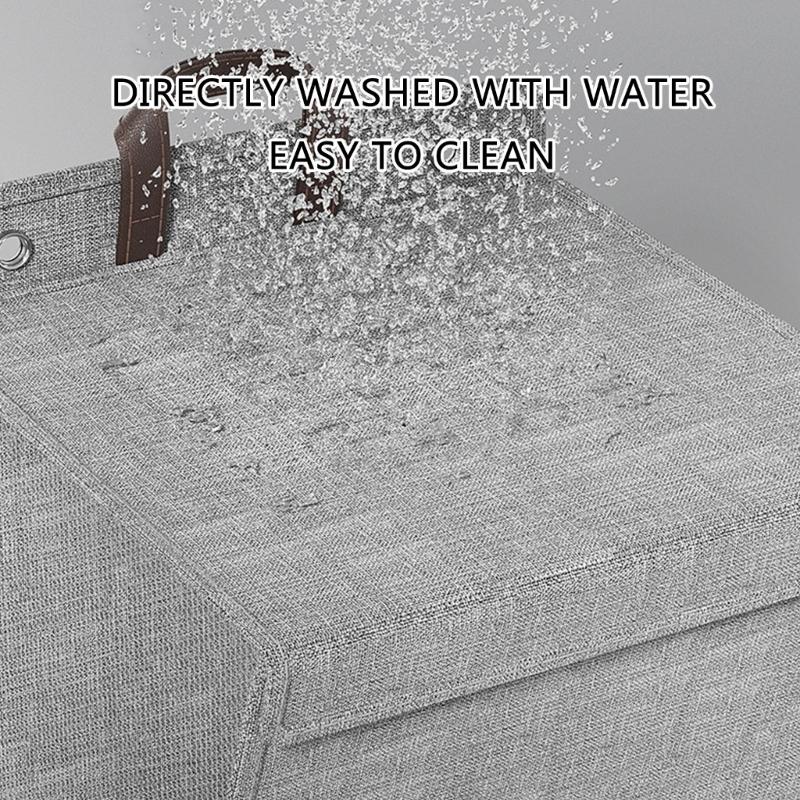 Convenient Foldable Hanging Fabric Basket Wall Mounted Dirty Clothes Organizer Space Saving Laundry Hamper for Home