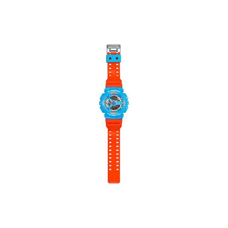 Casio Youth Series Fashion Trend Street Cool Classic Pointer Dual Display Sports Waterproof Quartz Watch Men Watches Blue GA-110NC-2A