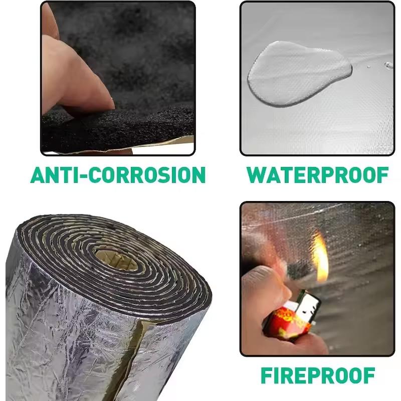 Automotive Thermal and Acoustic Insulation Insulating Mat 5mm 10mm Thick Aluminium Foil Heat Insulation Cotton Door Bonnet