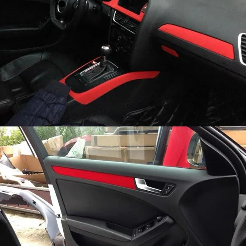 50*200/600cm Suede Velvet Vinyl Film Car Wrapping Sheet Stickers For Vehicle Console Computer Skin Decal Auto External Accessory