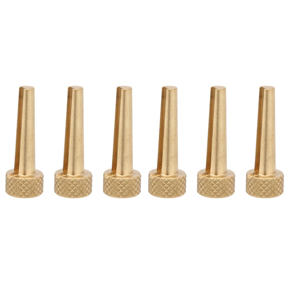 6Pcs Bridge Pins Copper Folk Acoustic Guitar Strings Pegs Nails Practice Performance Parts