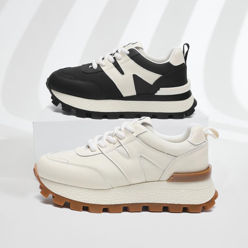 Strictly Selected Waffle Sneakers Women's Platform Korean Version Ins Trendy Shoes Dad Women's Shoes Casual Versatile Running Shoes Women