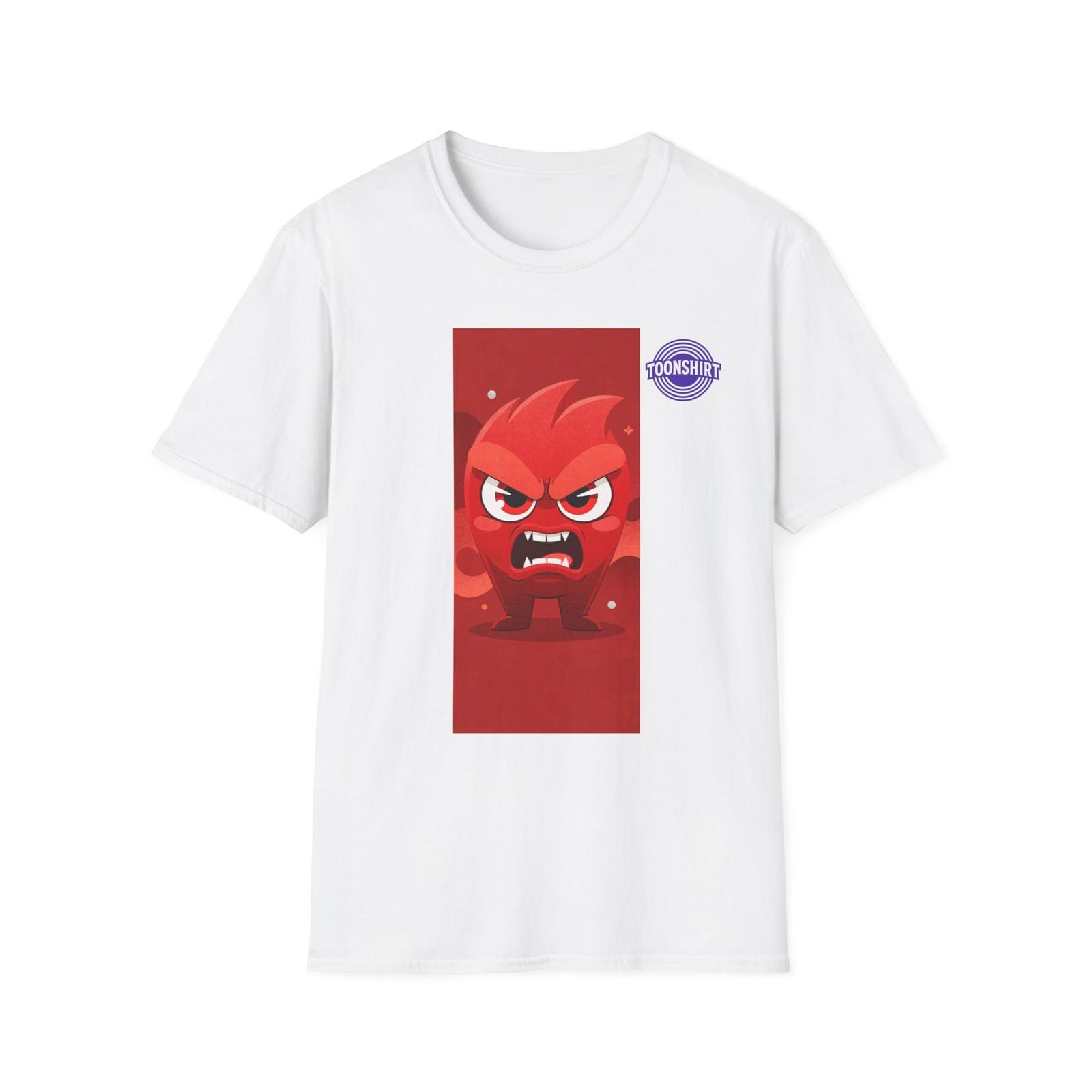 Fierce Red Monster Cartoon Graphic T-Shirt S разноцветный