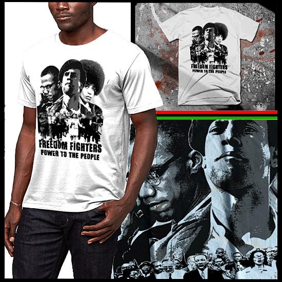 Huey P T-Shirt Black History Month Panafrican Civil Rights Leader Tee