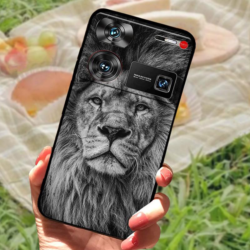 Shockproof Funda For ZTE Nubia Z60 Ultra Case Silicon Black Soft Bumper for Nubia Z60 Ultra Phone Cases Z60Ultra Cartoon Shell
