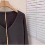 Luxurious V-neck Korean Style Loose Wool Sweater - 100% Pure Soft Knit for Autumn/Winter