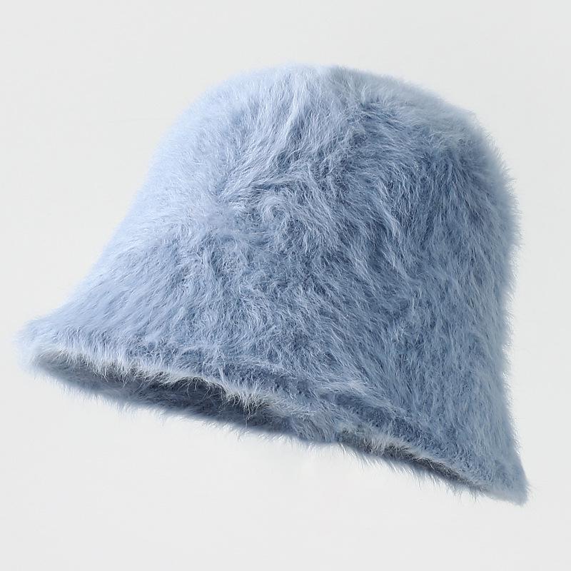 

Women s Rabbit Fur Fisherman Hat - Small Face, Autumn/Winter Warmth, Korean & Japanese Style Bucket Hat One Size