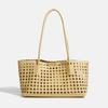 Bolsa de Picnic de Tejido de Lujo: Elegante Bolso de Hombro Hueco para Madre e Hijo
