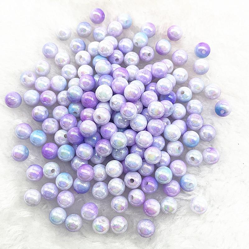 6mm 8mm 10mm Round Acrylic Pearl Beads Loose Spacer Beads for Jewelry Making DIY Bracelet Necklace Pendant Earrings