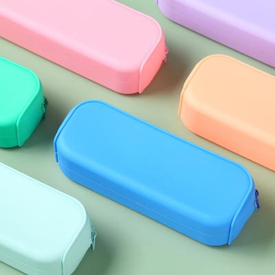 Wasserdichtes weiches Silikon-Federmäppchen mit Reißverschluss, großes Fassungsvermögen, für Stifte, Schreibwaren, Make-up, Aufbewahrungstasche, Tasche, Organizer, Studenten-Geschenk, Schulbedarf
