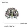 Fully Rhinestone Peacock Bird Brooch Fashionable and Elegant Coat Pin Jewelry Accessories and Gifts