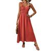 European and American texture skirt summer new sleeveless suspender casual pleated dress