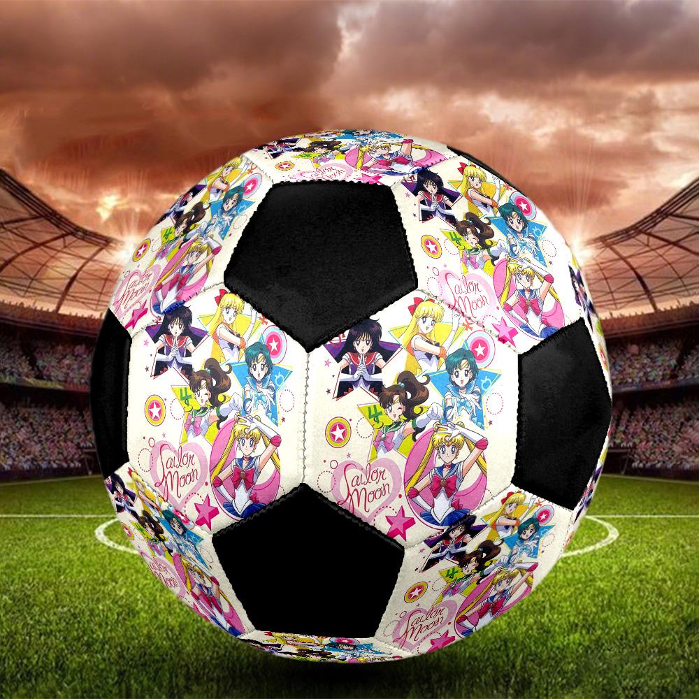 Sailor Moon Soccer Ball Colorful All Ages Machine Stitched PVC Competition Ready Durable High-Bounce.SIZE5