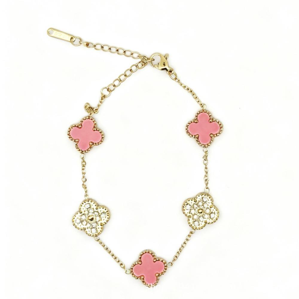 High-end Four-leaf Clover Bracelet Titanium Steel Colorfast Women's Bangle