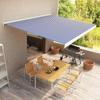 VidaXL Manual Cassette Awning 400x300 Cm Blue and White