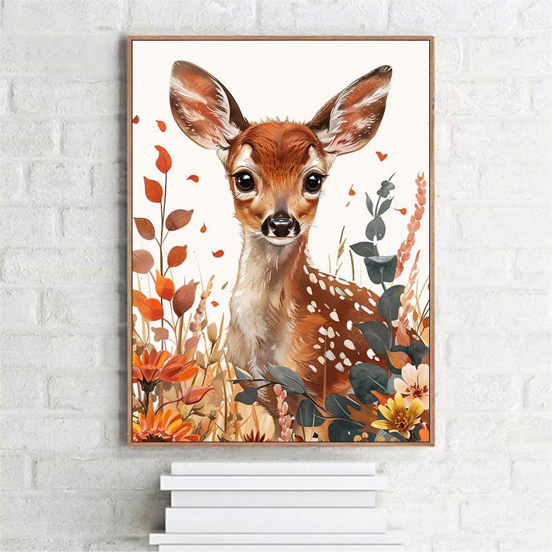 5d DIY Diamond Painting Cross Stitch Animal Sika Deer Diamond Embroidery Mosaic Full Round Drill Home Decor