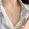 Korean Style Retro Pearl Necklace: Women's Multi-Layer Asymmetrical Clavicle Chain with OT Buckle