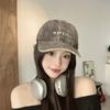 American Retro Letter Tide Embroidery Ripped Baseball Cap Men's and Women's Spring and Summer Visor Versatile Face Cap