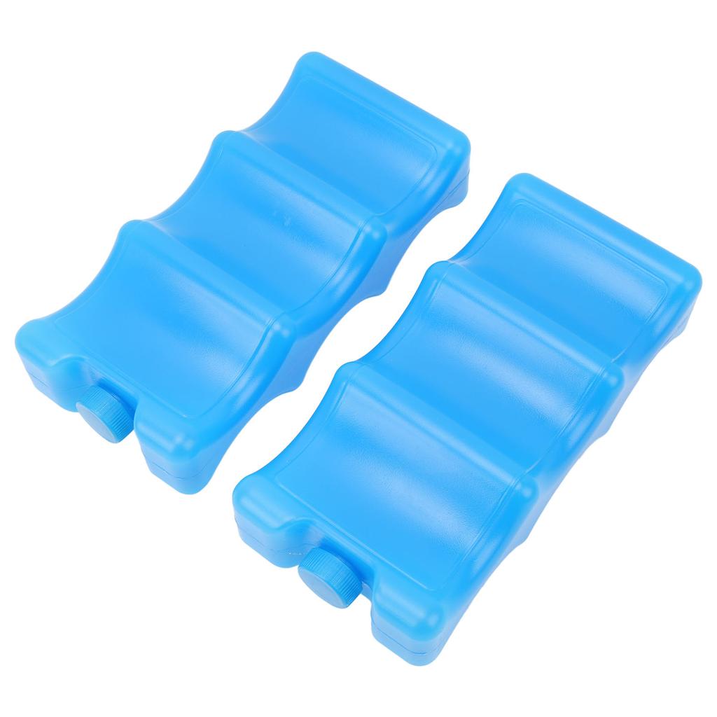 2pcs Breastmilk Ice Pack Contoured Shape Blue Reusable Ice Box for Breastmilk Working Mom
