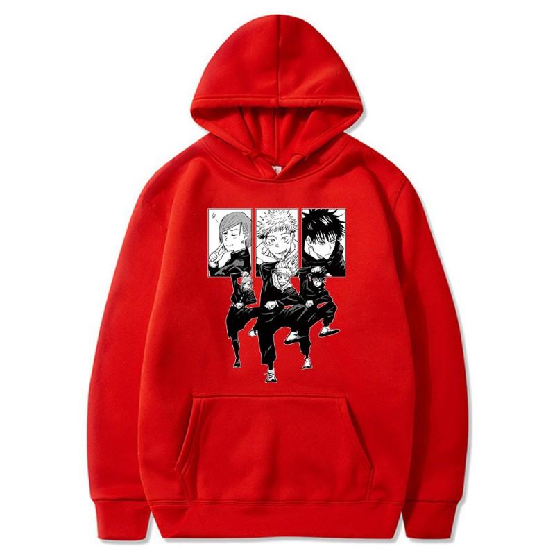 Anime Hoodie Jujutsu Kaisen Printed Sweatshirt Unisex Long Sleeve Pullover Casual Streetwear