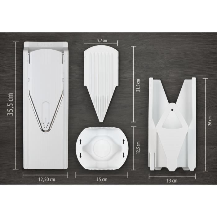 The True V3 Trendline Grater from Börner (a Slicing Plate, Two Knife Plates 3.5 Mm and 7 Mm Included) with