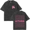 Washed Vintage Singer Aitana Graphic T-shirt CUARTO AZUL Print T-shirts  Women Fashion Pop Music T Shrit Streetwear Fans Gift