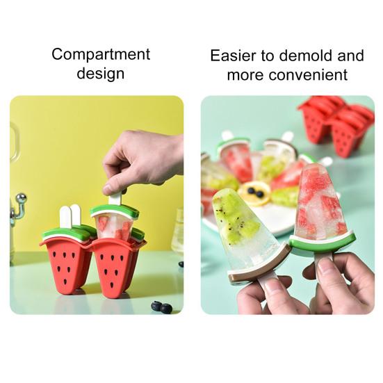 Ice Cube Mold Fruit Shape Summer Party Ice Tray Easy Release Spill-Proof Design Picnic Ice Cube Maker DIY Popsicle