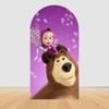 Children's Birthday Theme Party Decoration Arch Backdrop Cover Girl and Bear Birthday Background Decor Baby Shower Supplies