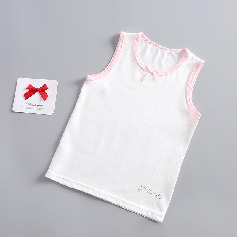 Girls' Pure Cotton Sleeveless Summer Vest
