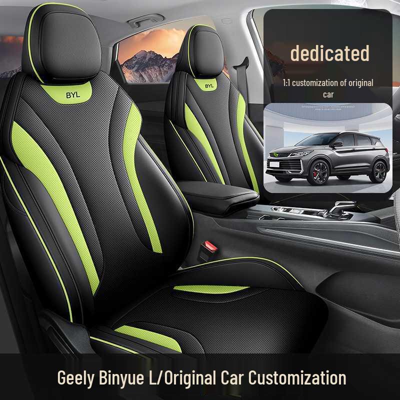 Custom Cartoon Perforated Leather Seat Covers for Geely Binyue L - Compatible with All Models